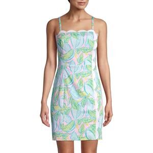 LILLY PULITZER Mercede Stretch Dress Urchin Pink Vitamin Sea Scallop, size 16
